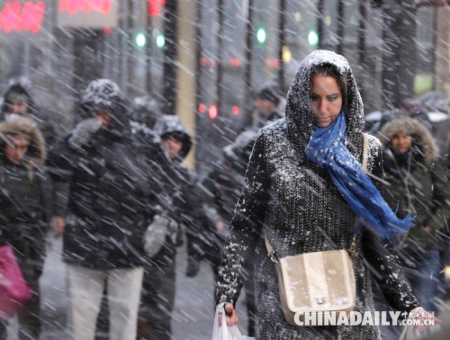 美國紐約遭遇史上最強暴風(fēng)雪