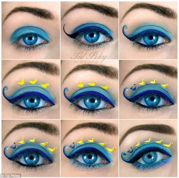 Makeup artist who paint pictures on her eyelids